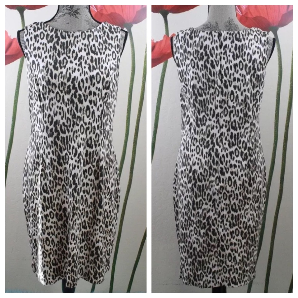 Chico's Zahra Tan Cheetah Sleeveless Sheath Dress
